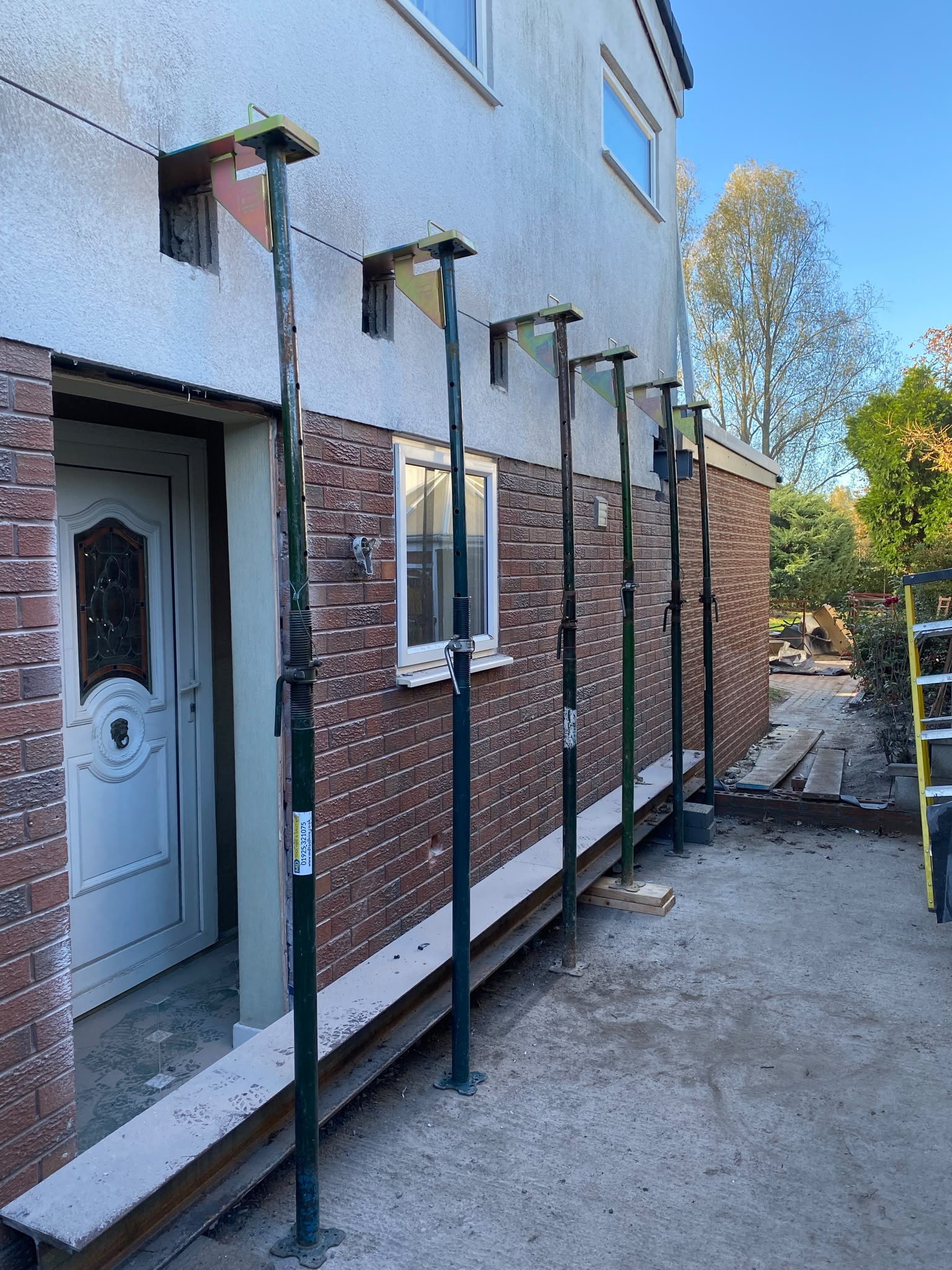 Structural opening formed at the front of a Warrington home
